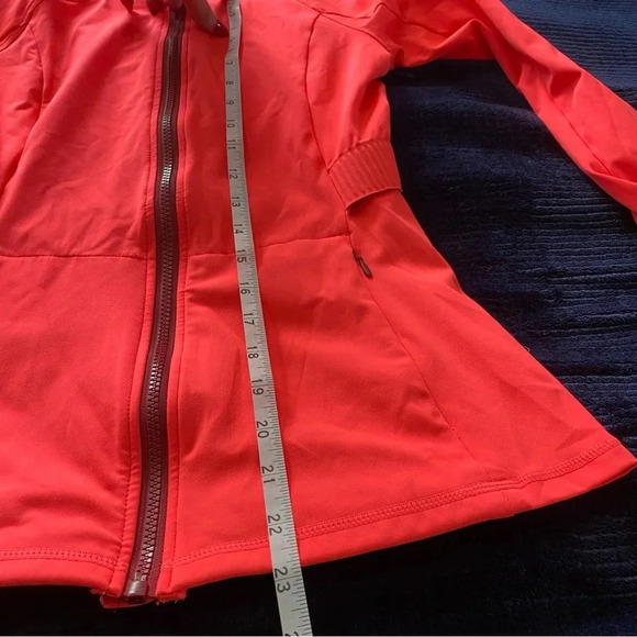 Fabletics The Trinity Performance Jacket in Orange Hidden Pocket Size Small - Picture 10 of 15